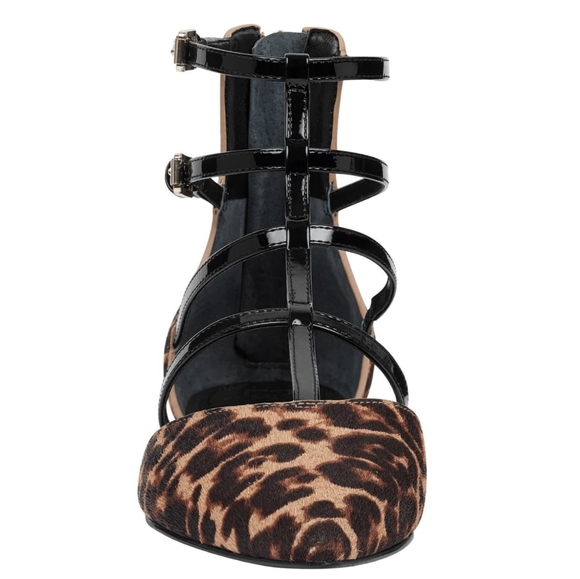 Sassy Strappy Marc Fisher Ltd Animal Print Flats - Picture 3 of 8